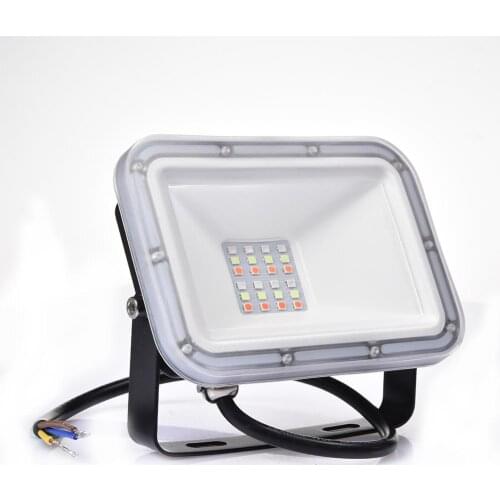 RGB LED FloodLight 10W 20W 30W 50W 100W Reflector LED Flood Light Waterproof IP66 Spotlight Wall Outdoor Lighting Cold White