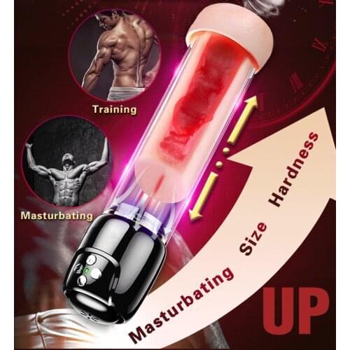 Penis Enlargement Vacuum Pump Vibrator Sex Toys For Men Artificial Vagina Sexy Masturbation Cool Adult Toys Pussy Pump Sex Shop