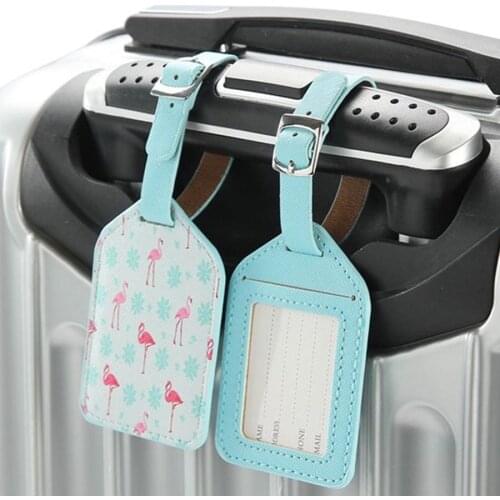 Zoukane 2 pcs/lot Printing Birds PU Leather Luggage Tag Case Label Bag Handbag Travel Accessories Name ID Address Tags LT04