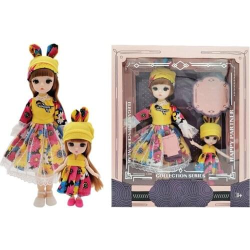 1/6 BJD Dolls for Girls Parent-Child Suit 1/8 Doll Set 20 Joint Ball Jointed Doll For Girl Toys Cute Dolls With Fashion Clothes