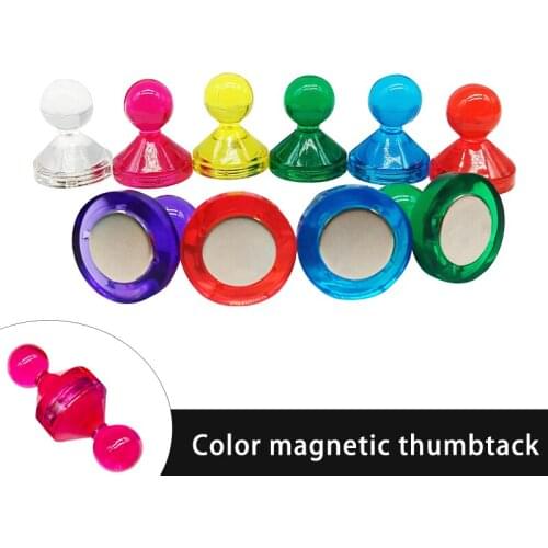 10pcs/lot Colored Strong Magnetic Thumbtacks Mini Magnet Pin Pushpin For Refrigerator Message Thumbtack Tool