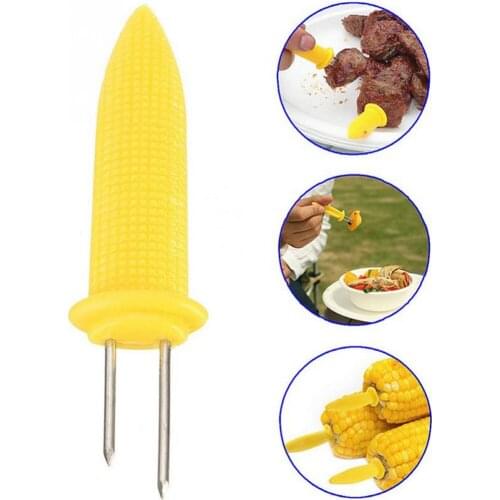 12PCS Corn On The Cob Holders Stainless Steel BBQ Prongs Skewers Forks Party Kichen Accessories Kichen Tool