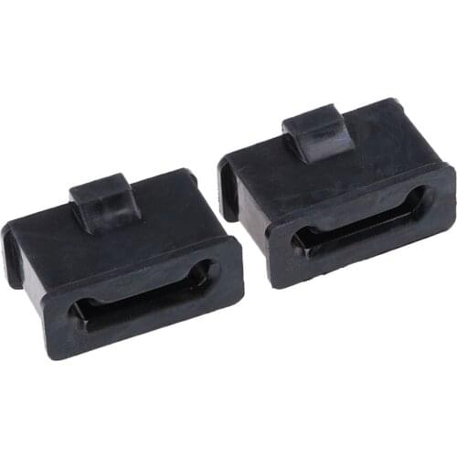 2 Pack Rubber Muffler Mounts Drag Specialties Replace for Harley (Black)