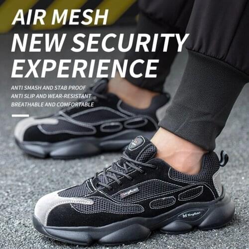 2021 lightweight steel toecap men safety shoes women work outdoor breathable male female shoes plus size 36-46 RXM648