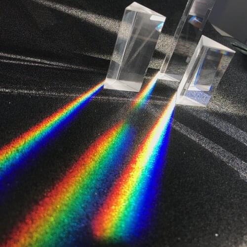 30*30*60MM Triangular Prism To See Rainbow Size Photo Photography Seven-color Sunlight Student Optical Science Experiment