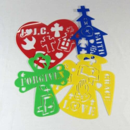 4pcs template tools tool Children Puzzle Early Painting Religion Drawing Board Sketchpad Toy Stationery Template Tools Plastic