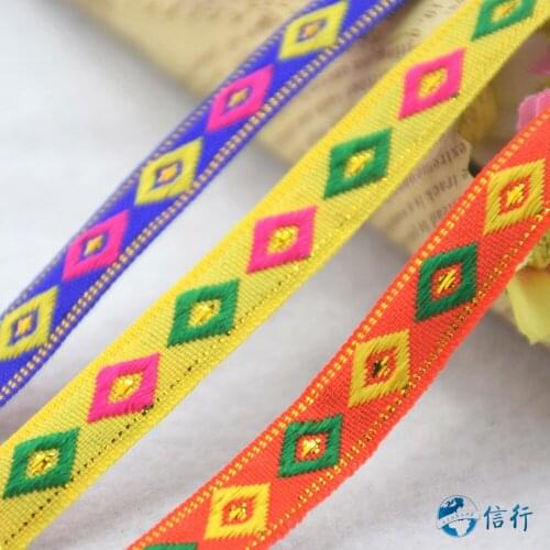 7meters 10mm width, embroidery jacquard ribbons Grosgrain ribbon,lace ribbons DIY hairbow accessories, sewing wupplies#3510