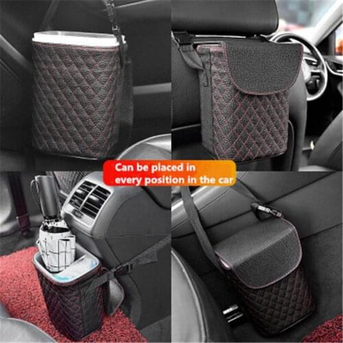 Car Trash Can Hanging Car Storage Box Storage Box Multi-Function Car Garbage Bag Car Interior Supplies