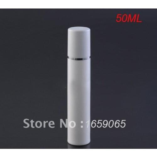 50ml white acrylic airless vacuum pump lotion bottle with white cap used for serum/lotion/emulsion/foundation Cosmetic Container