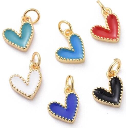 Bracelet Necklace Small Pendant Handmade DIY Ornament Accessories Mixed Copper Drop Oil Pendant jewelry making