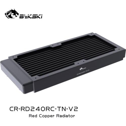 Bykski PC Cooling G1/4 Copper 240mm Radiator Water Cooler Row For 120m 12cm Fan 30MM Thick CR-RD240RC-TN-V2