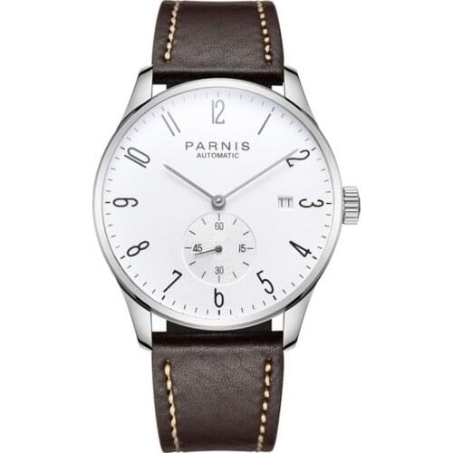 Men fashion wrist watch,mens automatic watches PARNIS man mechanical wristwatch waterproof clock sapphire relogio luxury brand