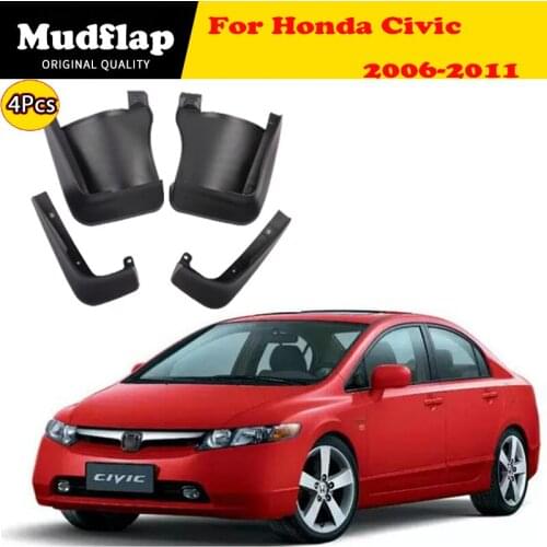 For Honda Civic 2006-2019 Mudflaps Splash Guards Front Rear Mud Flap Mudguards Fender 2007 2008 2009 2019Set Molded