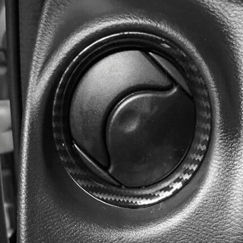 For Nissan Navara NP300 2015-2017 2018 2019 ABS Carbon fiber Front Side Air Conditioning Vent Cover Trim Car Styling Accessories