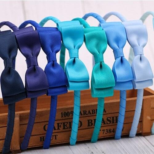 Hairbands Headbands Alice Hair Head Band Hoop Bows Woman Girl Lady Fully Lined Ribbon Winding Headwear Accessories 50pcs FG478
