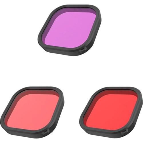 GTBL 3Pcs Waterproof Case Lens Filters for GoPro Hero 9 Black Diving Housing Cover