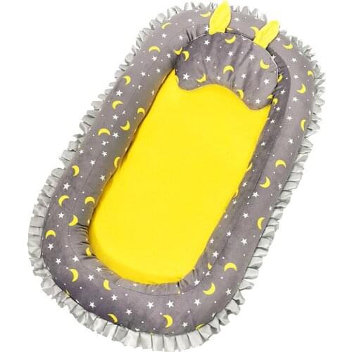 Cotton Baby Nest Portable Infant Newborn Lounger Soft Cradle For A Child Breathable Lounger With Pillow Nest Bed For Girls Boys