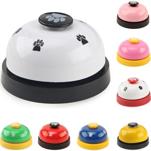 Pet Toy Training Interactive Toy Called Dinner Small Bell Footprint Ring Dog Toys For Teddy Puppy Cat Pet Call Feeding Reminder