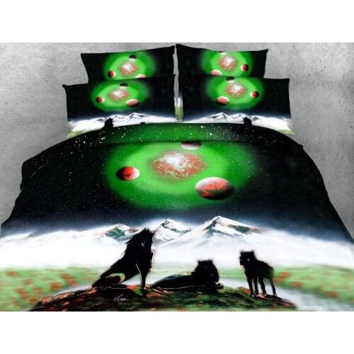 Wolf Bedding sets 3D bed covers quilt duvet cover set bed in a bag sheets sheet linen Cal Super King size Queen full twin 4PCS