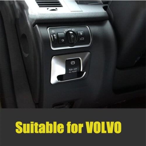 For Volvo S60 S60L V60 XC60 S80 V40 Electronic handbrake Headlight switch cover interior decorative Car styling accessories