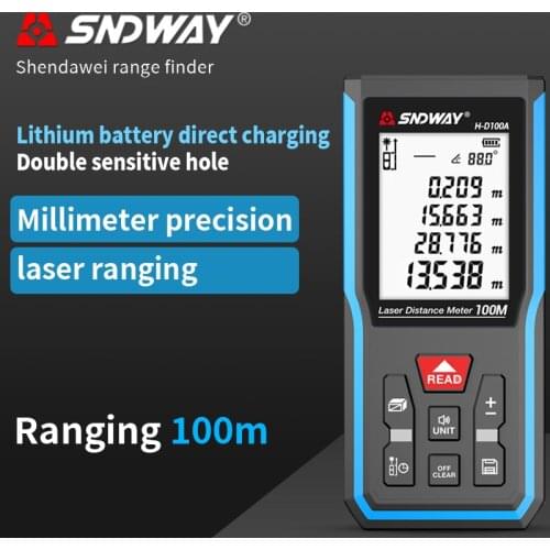 SNDWAY Laser Rangefinder Hunting Rangefinder Digital Mini Range finder Laser Tape Distance Ruler Sensor Laser Rangefinder