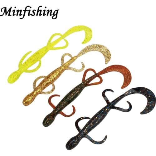 Minfishing 4Pcs/lot Soft Bait Wobbler Lure Jigging 11cm 5.2g Fishing Lure Worm Swimbaits Silicone Bait Fishing Tackle