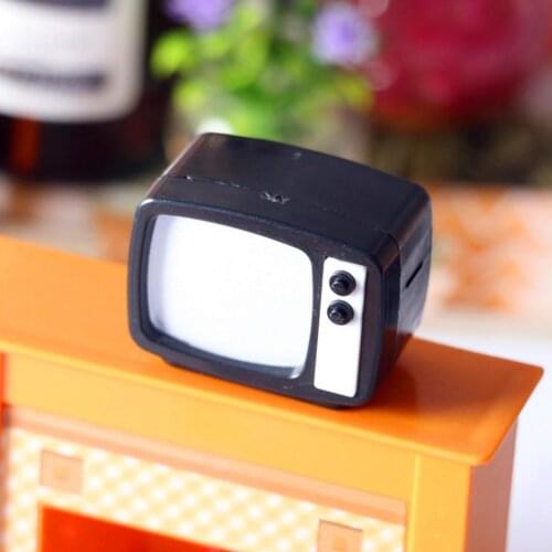 Dollhouse Miniature Simulation Flat Screen TV Television Model Furniture Children Toys Birthday Christmas New Year Gift