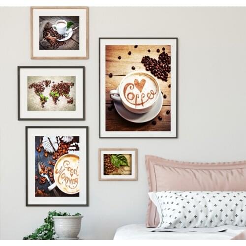 5d Diy Diamond Painting Embroidery Mosaic Kit Full Square/round Coffee Bean Tableware Cross Stitch Rhinestone Home Decoration