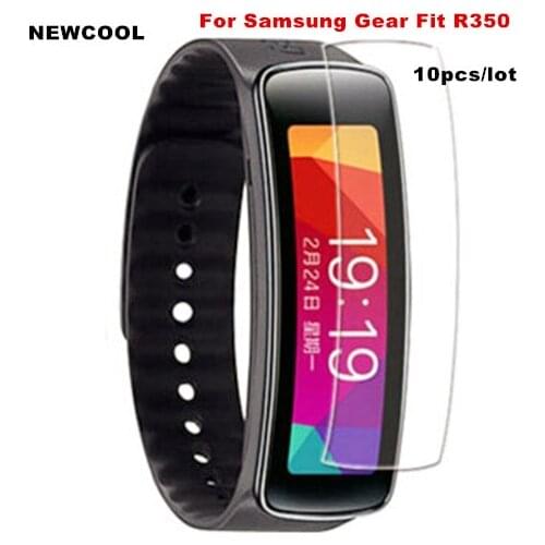 Not tempered glass ) 10pcs/lot High Clear Screen protector for samsung Gear Fit R350 high clear screen protective film cover