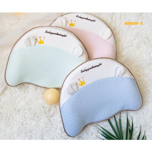 New-born Baby Memory Foam Round Pillow Baby Good Night Soft Pillow Comfortable Skin Safe Material Prevent Flat Head Support