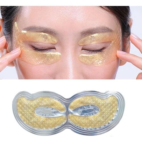 Gold Crystal Collagen Eye Mask Dark Circles Revome Eyelid Patches Under Eye Bags Anti Wrinkle Puffiness Moisturizing
