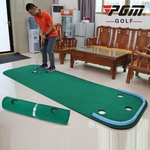 PGM Mini Golf Putting Green Indoor Protable Golf Practice Putting Trainer Mat Green Fairway Practice Mat A7032