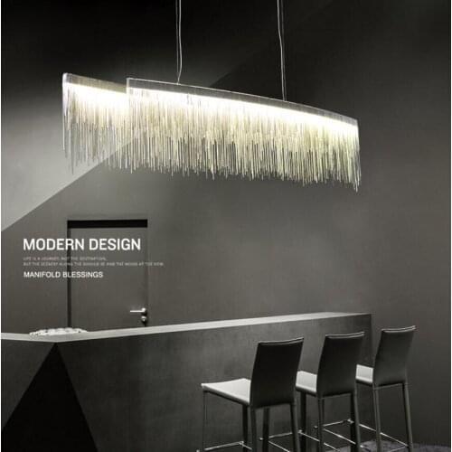 Postmodern Tassel Chandelier LED pendant lamp chain living room art hang lamps