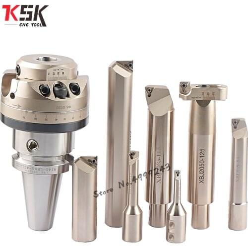 Working range 8-320mm M16 BT40 NBH2084X high Precision 0.005 NBH 2084 boring head with 7Ppcs XBJ boring bars CNC boring tools