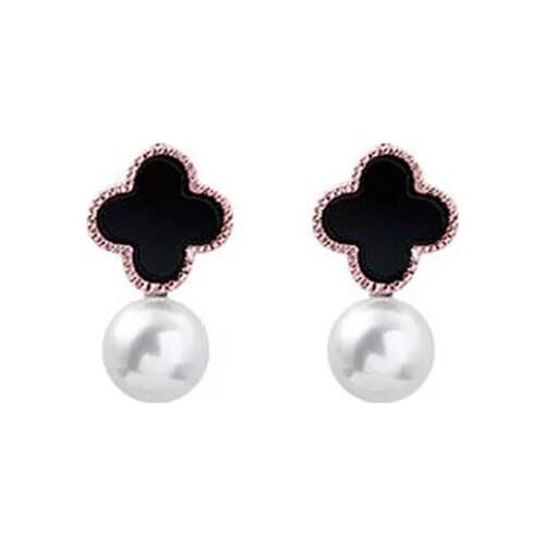 S925 Korean style oil drop pearl earrings womens earrings simple temperament all-match personalized all-match earrings JE1231