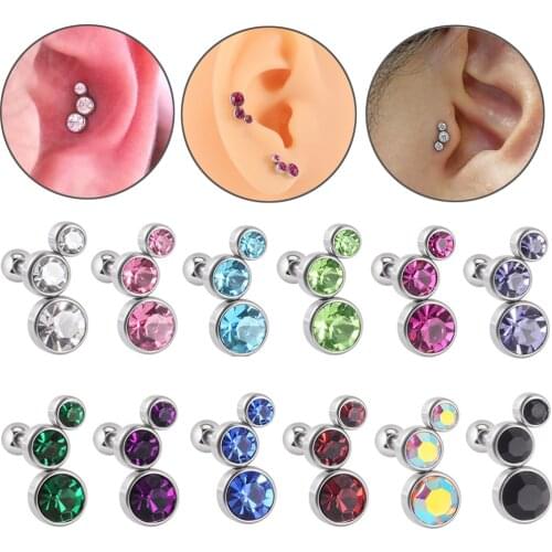 1Pc Surgical Steel Ear Update Tragus Conch Earring Piercings Cartilage Helix Stud Upper Earrings Nail Bar Body Jewelry