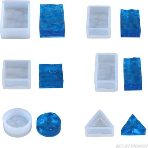6Pcs Silicone Mould Sea Wave Style Resin Molds Epoxy Resin Water Ripple Pendant Casting Mold Jewelry Making Tools F3 21 Dropship