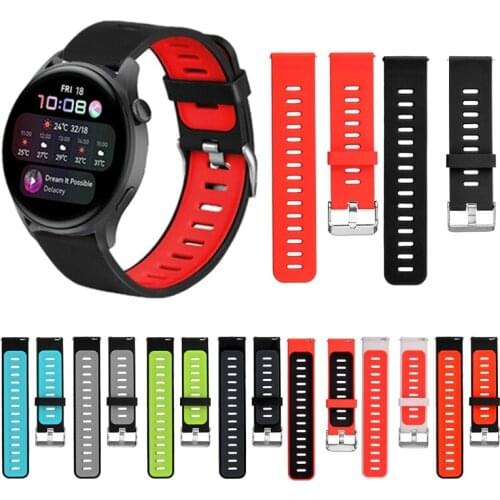 Silicone Two-color Sports Wristband Compatible with -Hua-wei Watch 3 Replacement Fashion Sports Smart Watch Band Strap