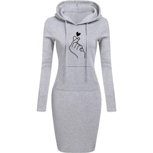 Autumn Winter Hot Sale Hoodies Fashion Womens Casual Style Hooded Hoodie Long Sleeve Sweater Pocket Tunic Women Long Sleeve Sol