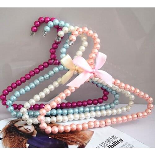 Home Storage Organization Clothing Wardrobe Hanger 20cm Imitation Pearl Baby Dog Pets Clothing Support Hangers
