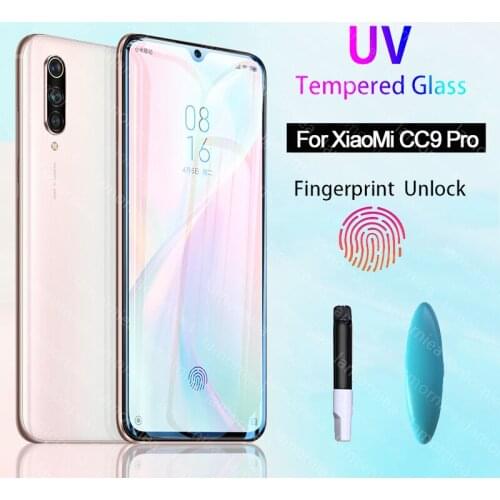 UV Glue Sceen Protector For Xiaomi Mi CC9 Pro Redmi note 7 8 Liquid UV Tempered Glass For Xiaomi Mi CC9 E Redmi k20 Pro 7A 8A A3