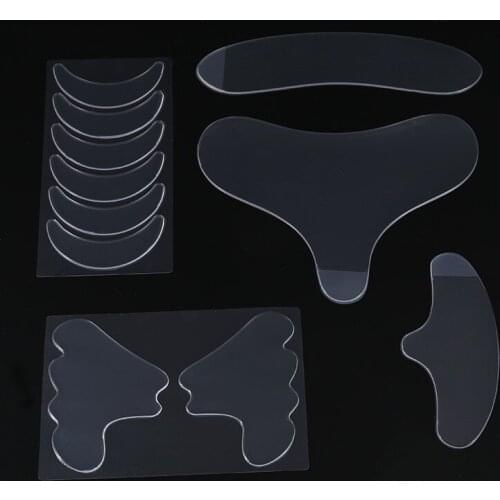 11pcs Reusable Anti Wrinkle Patches Chest Neck Eye Silicone Skin Pads Skin Lifting Care Patch Chin Forehead Sticker