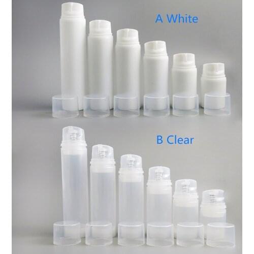 12 x Big 5oz 4oz clear white airless pump plastic bottle Vacuum lotion plastic travel lotion bottles cream containers