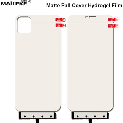 2PCS Matte Front+Back Hydrogel Film For iPhone 12 mini 11 pro max X Xs max XR 8 7 6s 6 plus SE 2020 Full Cover Screen Protector