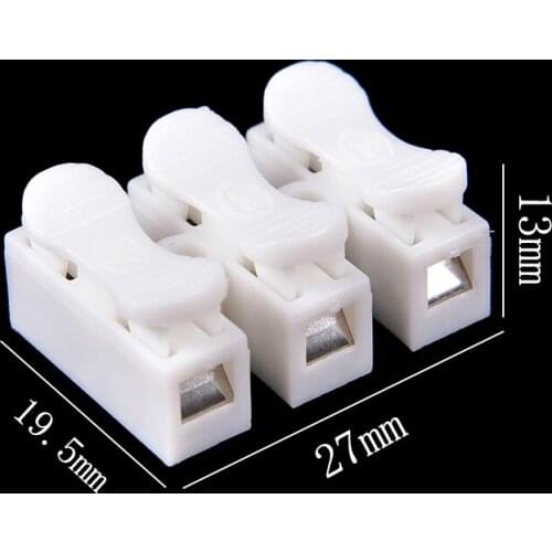20 Pcs CH-3 Spring Wire Connectors Electrical Cable Clamp Terminal Block Connector LED Strip Light Quick Wire Connecting