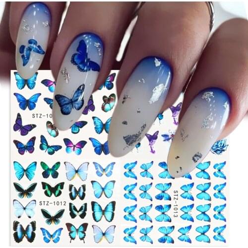 4pcs/Set Gold Silver Christmas Nail Stickers Winter Snowflake Elk Halloween Skull DIY Tattoo Slider Manicure Accessories NLSTZ-Y