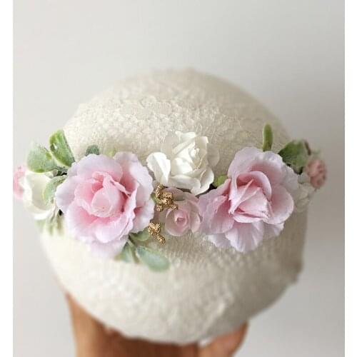 Free Shipping Pink Flower Girl Crown
