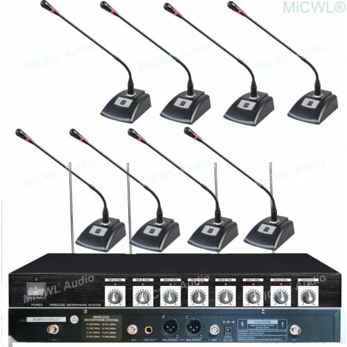 MiCWL 8 Table Gooseneck Wireless Microphone Meeting Room Conference System M808