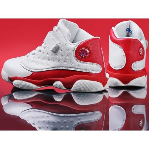 Brand High Quality Boys Basketball Shoes Leather Kids Sneakers Thick Sole Non-Slip Girl Children Sport Boots Top Trainer Shoe