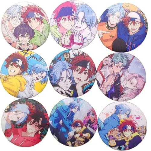 Hot Anime SK8 The Infinity Cosplay Badge Miya Reki Snow Cherry Blossom Brooch Pins Jewelry Gift For Clothes Bag